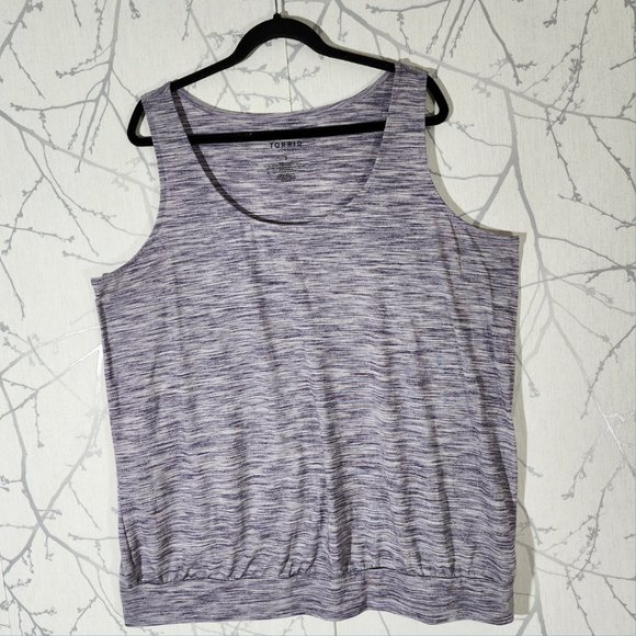 Torrid Lavender Spacedye Scoop Neck Tank - Picture 2 of 4